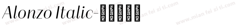 Alonzo Italic字体转换